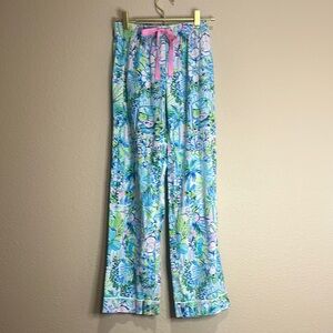 LILLY PULITZER Cotton Tropical Lounge Pajama Pants, Size XXS, EUC